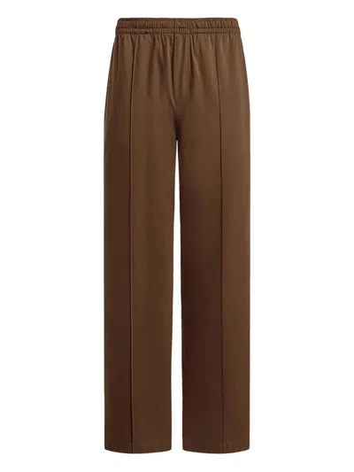 12 Storeez Pima Cotton Trousers In Brown