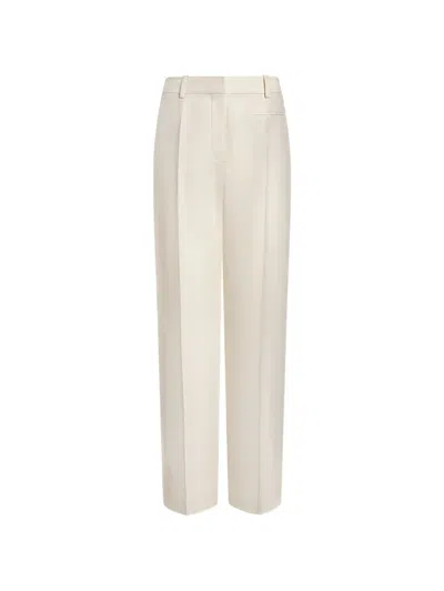 12 Storeez Plaza Pressed-crease Trousers In Neutral