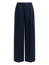 12 Storeez Pleated Trousers In Blue