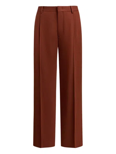 12 Storeez Pleated Trousers In Brown