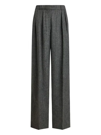 12 Storeez Pleated Trousers In Gray