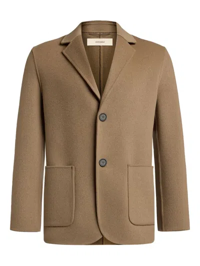12 Storeez Pocket Wool-cashmere Blazer In Neutral