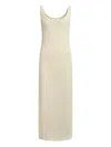 12 Storeez Pointelle-knit Scoop-neck Maxi Dress In Neutral