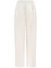12 Storeez Pressed-crease Linen Trousers In White