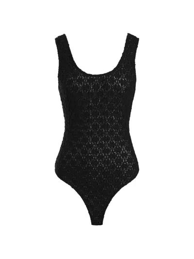 12 Storeez Primrose Lace Bodysuit In 블랙