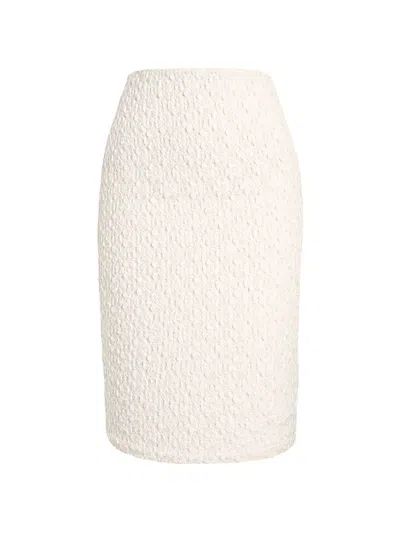 12 Storeez Primrose Lace Midi Skirt In 화이트