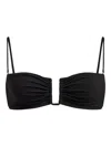 12 Storeez Rectangular-shape Bikini Top In Black