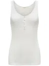 12 Storeez Ribbed Cotton Henley Top In Neutrals