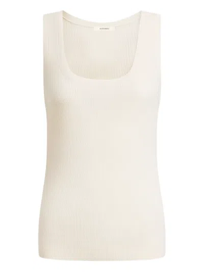 12 Storeez Geripptes Oberteil Aus Merino In Brown