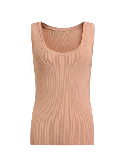 12 Storeez Ribbed Tank Top In Brown