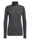 12 Storeez Ribbed Turtleneck Sweater In Gray