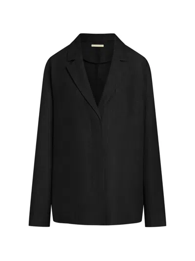 12 Storeez Santorini Linen Shirt In Black