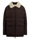 12 Storeez Shearling-collar Down Jacket In Brown
