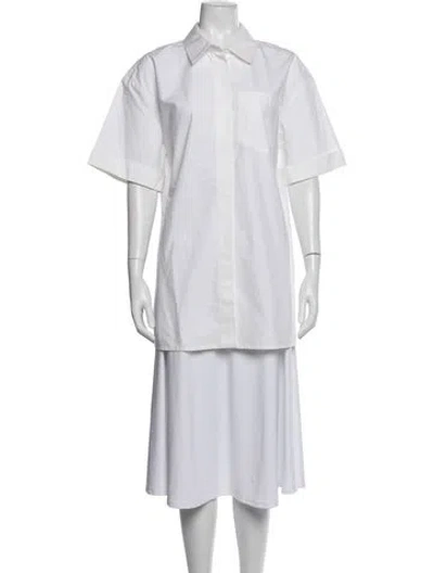 Pre-owned 12 Storeez Short Sleeve Top In White