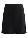 12 Storeez Suede Mini Skirt In Black