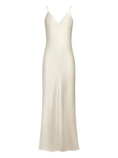 12 Storeez Silk Slip Dress In Gray