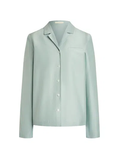 12 Storeez Simone Buttoned Shirt In Green