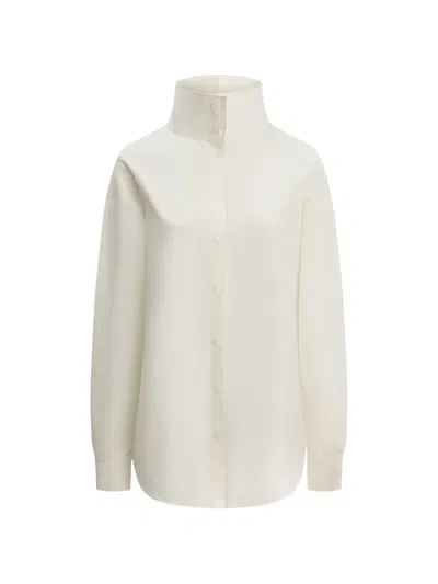 12 Storeez Simone High-neck Shirt In White