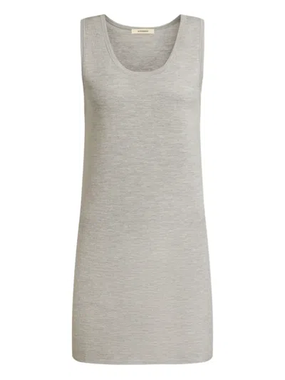 12 Storeez Sleeveless Scoop-neck Dress In Gray