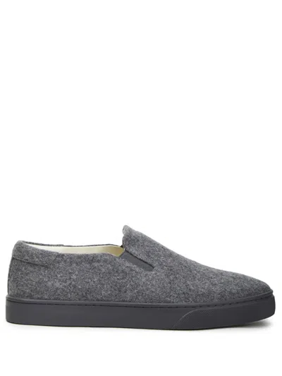 12 Storeez Slip-on-sneakers Aus Filz In Grey