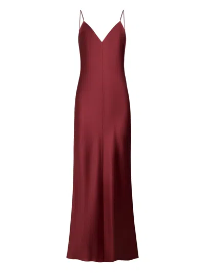 12 Storeez Spaghetti-strap Silk Dress In Red