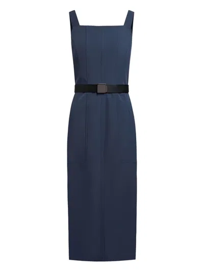 12 Storeez Square-neck Belted Dress