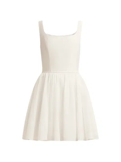 12 Storeez Minikleid Mit Eckigem Ausschnitt In White