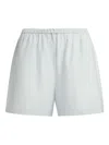 12 Storeez Striped Elastic-waist Shorts In White