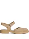 12 Storeez Suede Mary Jane Pumps In Neutral