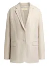 12 Storeez Tailored Linen Blazer In Neutral