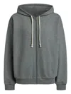 12 Storeez Terrycloth Zip-up Hoodie In Gray