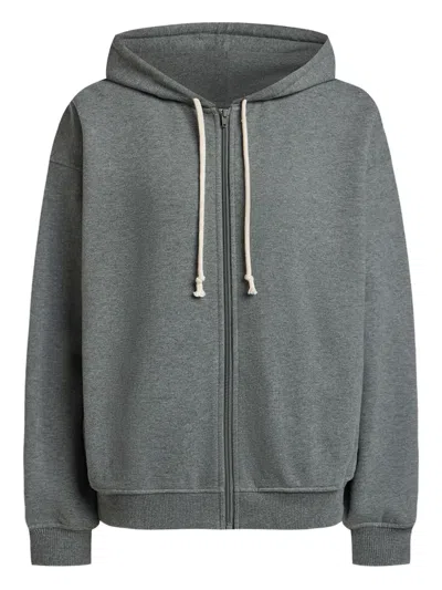 12 Storeez Terrycloth Zip-up Hoodie In Gray