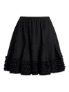 12 Storeez Tiered Ruffle Skirt In Black