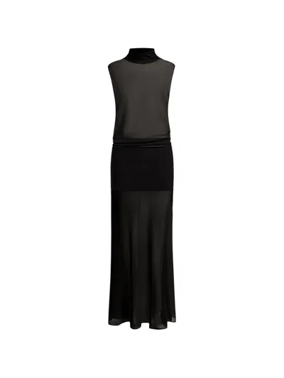 12 Storeez Turtleneck Maxi Dress In Black