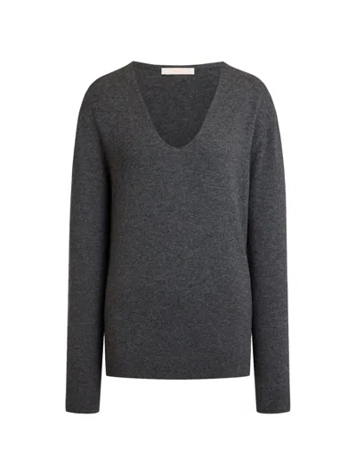 12 Storeez U-neck Sweater In Gray