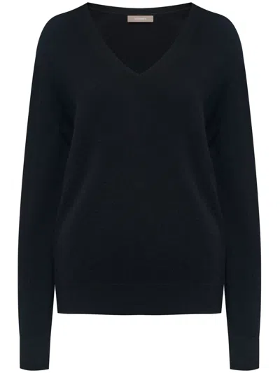 12 Storeez V-neck Cashmere-wool Jumper In Black