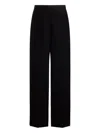 12 Storeez Velvet Straight-leg Trousers In Black