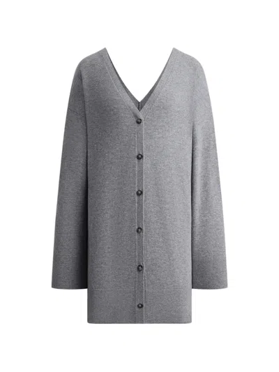 12 Storeez V-neck Cardigan In Gray