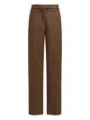 12 Storeez Wool-blend Pleated Trousers In Brown