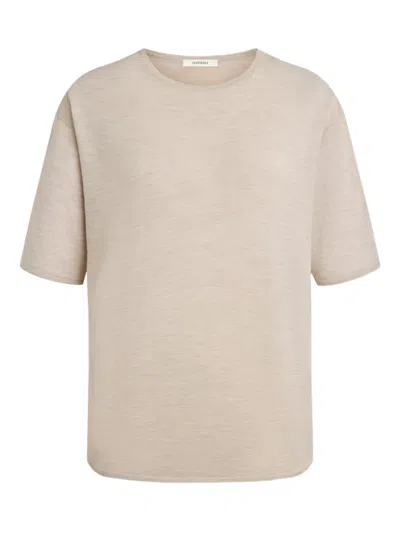 12 Storeez Wool T-shirt In Neutral
