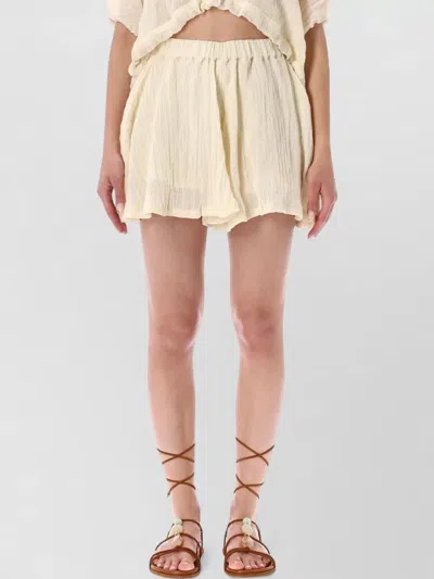120% Lino Bermuda Skirt Lightweight Flowy Design