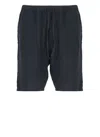 120% Lino Black Linen Bermuda Shorts In Black