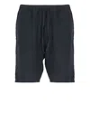 120% Lino Black Linen Bermuda Shorts In Black