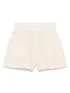 120% Lino Broderie-anglaise Shorts In Neutrals