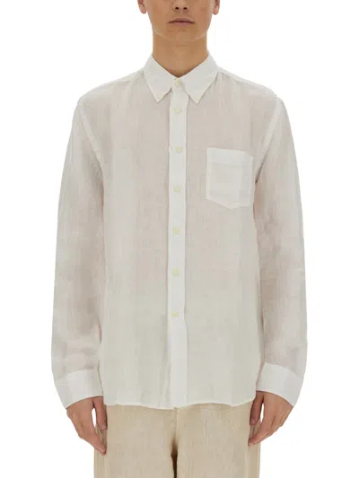 120% Lino Button Down Shirt In White