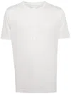 120% Lino Button-placket Linen T-shirt In Grey