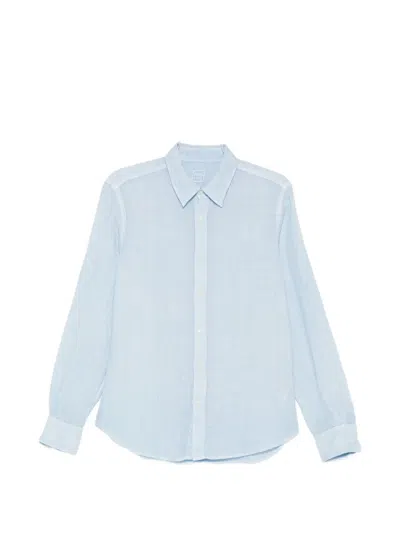 120% Lino Button Shirt In Blue