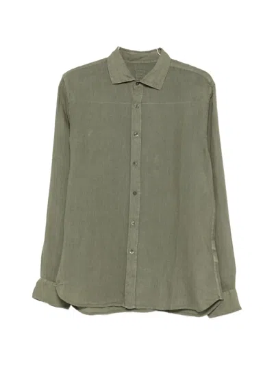 120% Lino Buttoned Shirt In Green