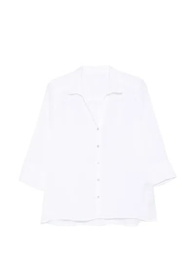 120% Lino Linen Textured Mini Shirt For Women In Multi
