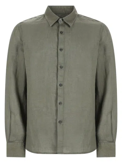 120% Lino Camicia In Lino In Multi